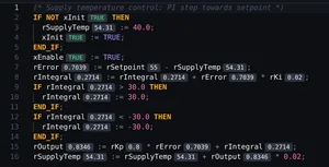 Structured Text with inline live values